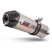 ESCAPE COMPLETO 2X1 MIVV OVALADO TITANIO-CARBONO YAMAHA XSR 700 2016-2020