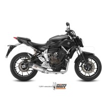 ESCAPE COMPLETO 2X1 MIVV OVALADO TITANIO-CARBONO YAMAHA MT-07 2014-2020