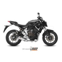 ESCAPE COMPLETO 2X1 MIVV OVALADO TITANIO-CARBONO YAMAHA MT-07 2014-2020