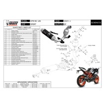 ESCAPE COMPLETO 1X1 MIVV GP ACERO NEGRO KTM RC 125 2014-2016