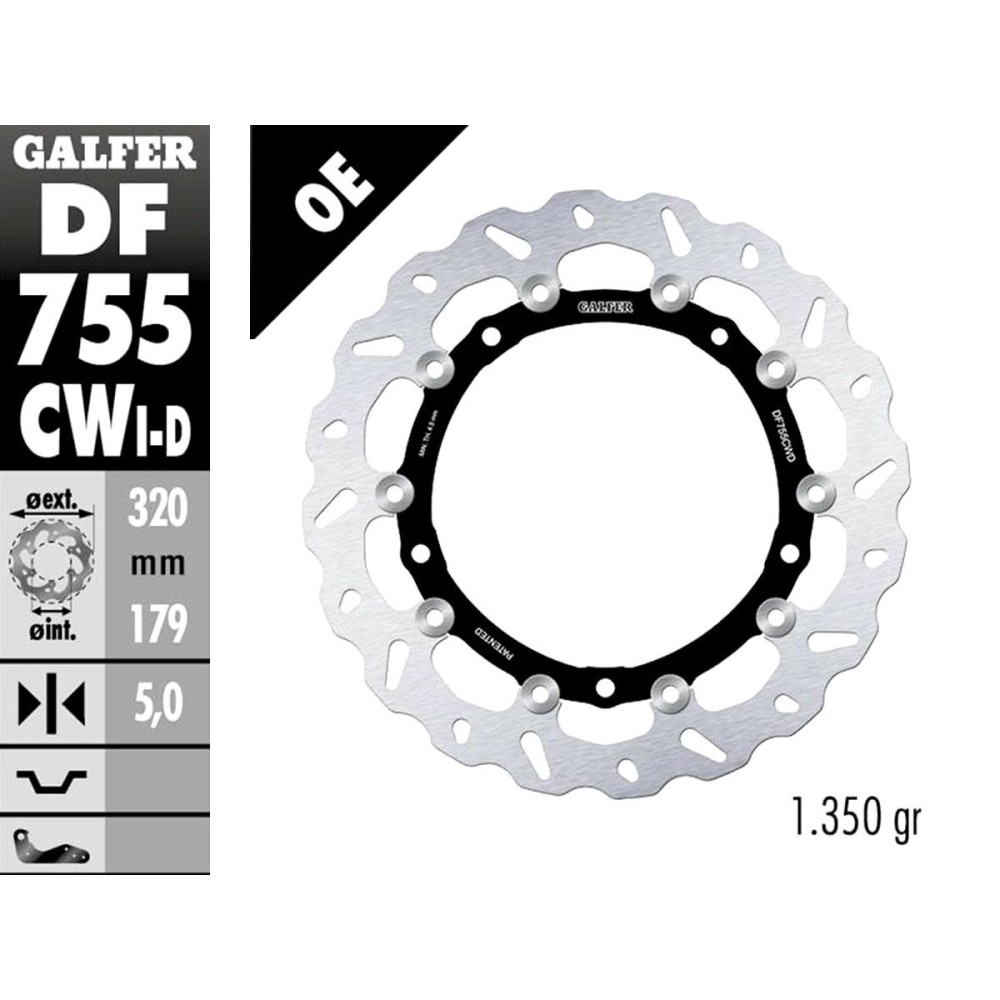 DF755CW1 DISCO FLOTANTE DELANTERO GALFER BMW S 1000 XR / SPORT 2015-2022