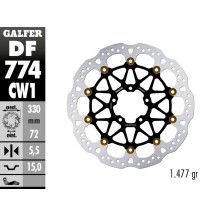 DF774CW1 DISCO FLOTANTE DELANTERO GALFER DUCATI MULTISTRADA V4 / S / PIKES PEAK 2018-2023