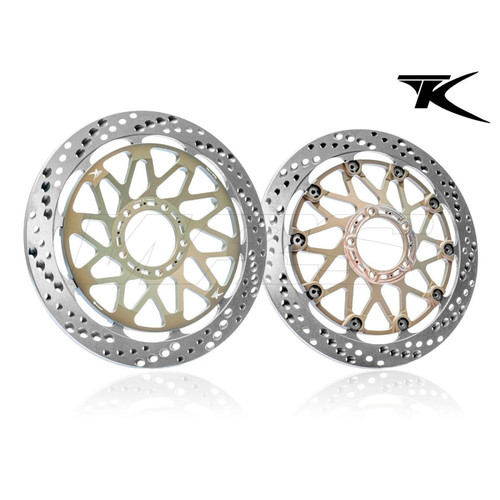 PAR DE DISCOS DE FRENO DELANTEROS FLOTANTES EVO TK APRILIA RSV4 1100 FACT 2021-2023 EURO 5