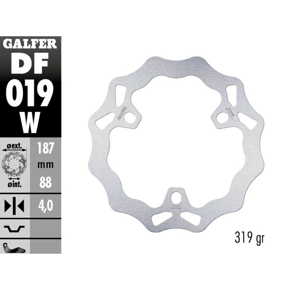 DF019W DISCO FIJO TRASERO GALFER HONDA NSF 250 R PINZE BREMBO M50 / M4 DF019W DISCO FIJO TRASERO GALFER HONDA NSF 250 R PINZE BREMBO M50 / M4