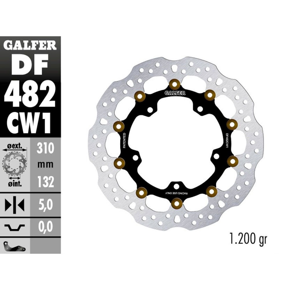 DF482CW1 DISCO FLOTANTE GALFER YAMAHA R6 2005-2016 DF482CW1 DISCO FLOTANTE GALFER YAMAHA R6 2005-2016