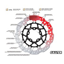 DISCO DURO TRASERO GALFER DF756W BMW HP4 2005-2020