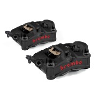 220D02070 PAR PINZAS DE FRENO RADIAL BREMBO STYLEMA NEGRAS 100MM PASTILLAS INCLUIDAS