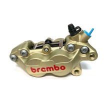PINZA DE FRENO DELANTERA DERECHA 40MM SERIE BREMBO ORO P4 30/34 LOGOTIPO ROJO