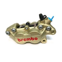 PINZA DE FRENO DELANTERA DERECHA 40MM SERIE BREMBO ORO P4 30/34 LOGOTIPO ROJO