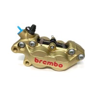 PINZA DE FRENO DELANTERA IZQUIERDA 40MM BREMBO RACING GOLD SERIES P4-40R LOGO ROJO