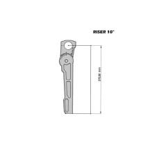 ABRAZADERA DIGITAL VITY ELEVADOR DE MANILLAR AJUSTABLE DE 10 PULGADAS HARLEY DAVIDSON FXBB / FXBBS STREET BOB 2018-2024