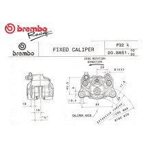 PINZA DE FRENO TRASERO IZQUIERDA BREMBO SERIE GOLD P32G