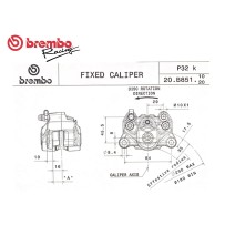 PINZA DE FRENO TRASERO IZQUIERDA BREMBO SERIE GOLD P32G