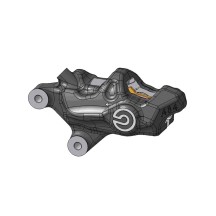 PINZA DE FRENO DELANTERA AXIAL IZQUIERDA 484 + PASTILLAS RACING BREMBO