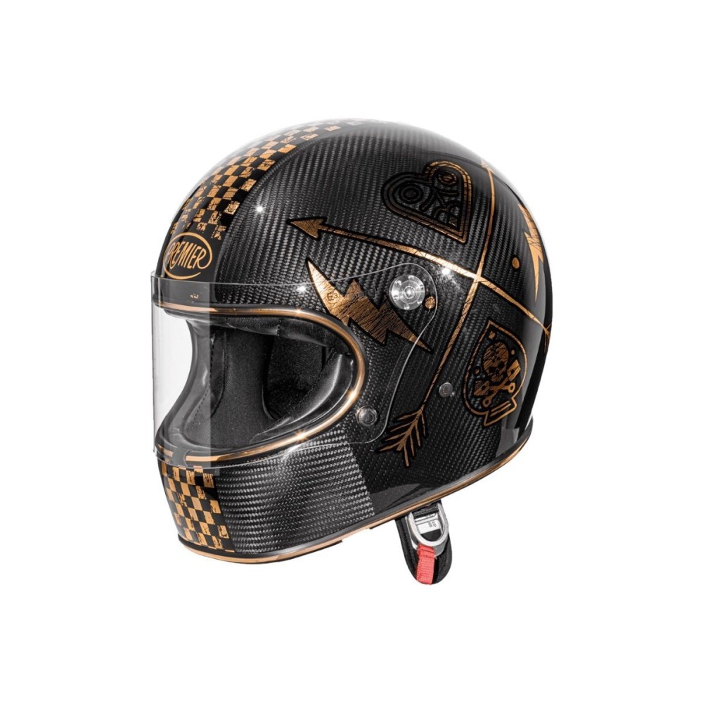 CASCO COMPLETO PREMIER TROPHY CARBON NX ORO CROMADO BM ECE 22-06 CASCO COMPLETO PREMIER TROPHY CARBON NX ORO CROMADO BM ECE 22-06