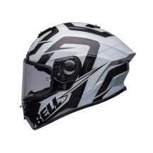 CASCO COMPLETO BELL RACE STAR DLX LABYRINTH FULL BLANCO/NEGRO