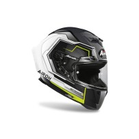 CASCO INTEGRAL AIROH GP550 S RUSH BLANCO AMARILLO NEGRO BRILLO