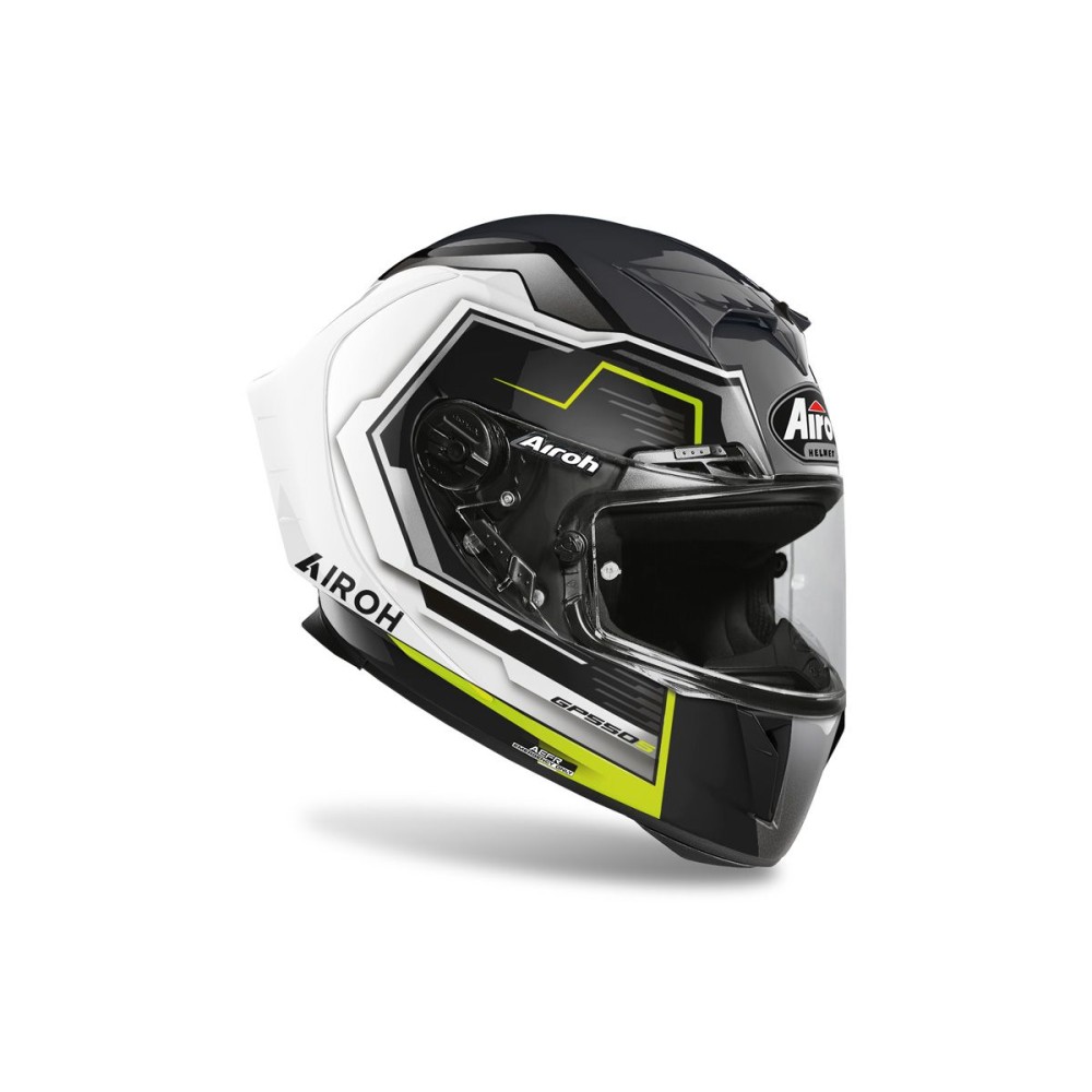 CASCO INTEGRAL AIROH GP550 S RUSH BLANCO AMARILLO NEGRO BRILLO CASCO INTEGRAL AIROH GP550 S RUSH BLANCO AMARILLO NEGRO BRILLO