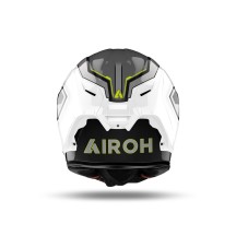 CASCO INTEGRAL AIROH GP550 S RUSH BLANCO AMARILLO NEGRO BRILLO