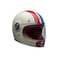 CASCO INTEGRAL BELL BULLITT COMMAND BLANCO ROJO AZUL BRILLO