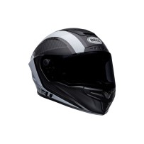 CASCO INTEGRAL BELL RACE STAR FLEX DLX TANTRUM 2 NEGRO BLANCO BRILLO Y MATE