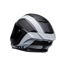 CASCO INTEGRAL BELL RACE STAR FLEX DLX TANTRUM 2 NEGRO BLANCO BRILLO Y MATE