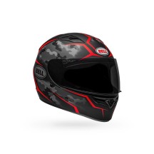 CASCO INTEGRAL BELL QUALIFIER STEALTH NEGRO Y ROJO CAMO MATE