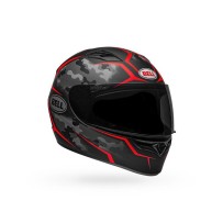 CASCO INTEGRAL BELL QUALIFIER STEALTH NEGRO Y ROJO CAMO MATE