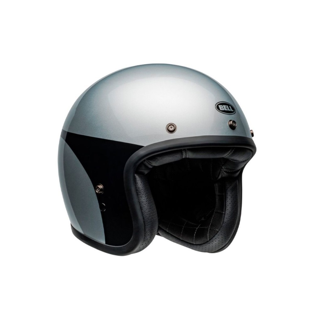 CASCO JET BELL CUSTOM 500 2024 PLATA/NEGRO BRILLANTE CHASIS ECE 06 CASCO JET BELL CUSTOM 500 2024 PLATA/NEGRO BRILLANTE CHASIS ECE 06