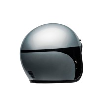 CASCO JET BELL CUSTOM 500 2024 PLATA/NEGRO BRILLANTE CHASIS ECE 06