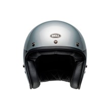 CASCO JET BELL CUSTOM 500 2024 PLATA/NEGRO BRILLANTE CHASIS ECE 06