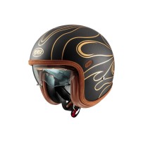 CASCO JET PREMIER VINTAGE PLATINUM EDITION CARBON FR ORO CROMADO ECE 22-06