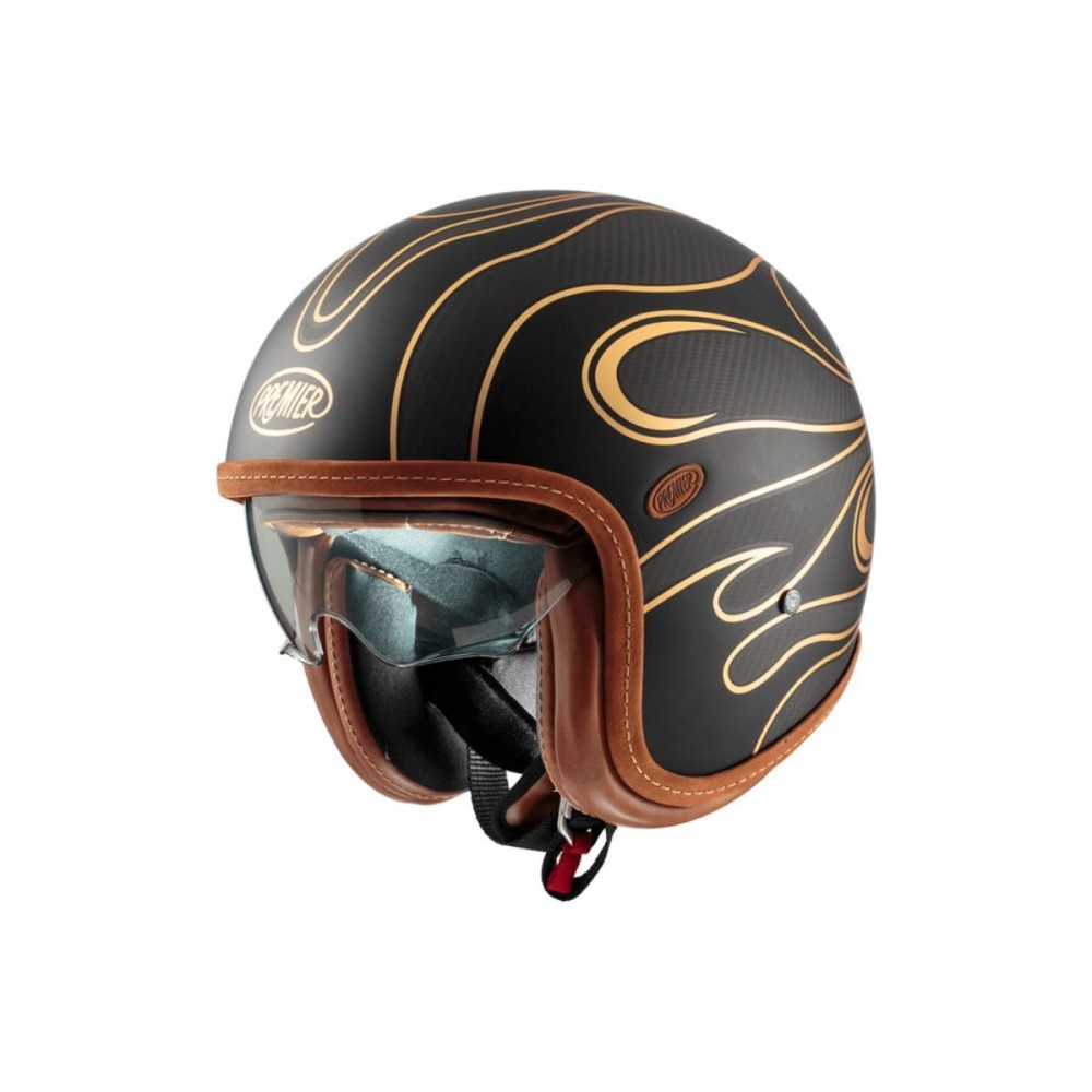 CASCO JET PREMIER VINTAGE PLATINUM EDITION CARBON FR ORO CROMADO ECE 22-06 CASCO JET PREMIER VINTAGE PLATINUM EDITION CARBON FR ORO CROMADO ECE 22-06