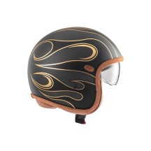 CASCO JET PREMIER VINTAGE PLATINUM EDITION CARBON FR ORO CROMADO ECE 22-06