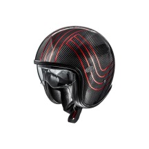 CASCO JET PREMIER VINTAGE PLATINUM EDITION CARBON EX ROJO CROMADO ECE 22-06