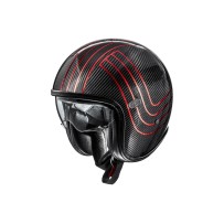 CASCO JET PREMIER VINTAGE PLATINUM EDITION CARBON EX ROJO CROMADO ECE 22-06