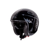 CASCO JET JET PREMIER VINTAGE NX PLATA CROMADO ECE 22-06