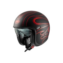 CASCO JET PREMIER VINTAGE FR ROJO CROMADO BM ECE 22-06