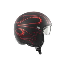 CASCO JET PREMIER VINTAGE FR ROJO CROMADO BM ECE 22-06