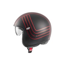 CASCO JET PREMIER VINTAGE EX ROJO CROMADO BM ECE 22-06