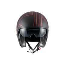 CASCO JET PREMIER VINTAGE EX ROJO CROMADO BM ECE 22-06