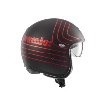 CASCO JET PREMIER VINTAGE EX ROJO CROMADO BM ECE 22-06