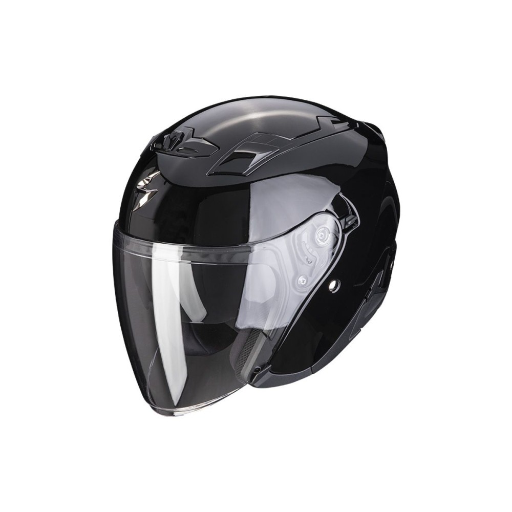 CASCO JET SCORPION EXO-230 NEGRO BRILLANTE SOLIDO