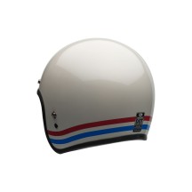 CASCO JET BELL CUSTOM 500 RAYAS BLANCO PERLA ECE 06