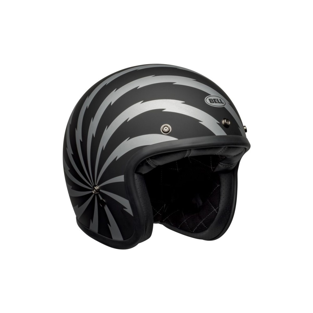 CASCO JET BELL CUSTOM 500 VERTIGO NERO ARGENTO OPACO CASCO JET BELL CUSTOM 500 VERTIGO NERO ARGENTO OPACO