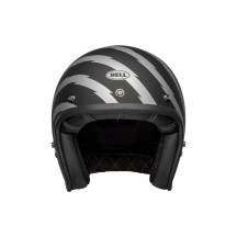 CASCO JET BELL CUSTOM 500 VERTIGO NERO ARGENTO OPACO