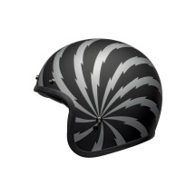 CASCO JET BELL CUSTOM 500 VERTIGO NERO ARGENTO OPACO