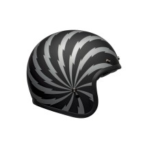 CASCO JET BELL CUSTOM 500 VERTIGO NERO ARGENTO OPACO