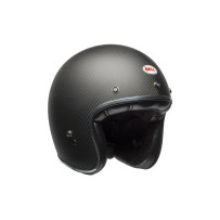 CASCO JET BELL CUSTOM 500 CARBON NEGRO MATE