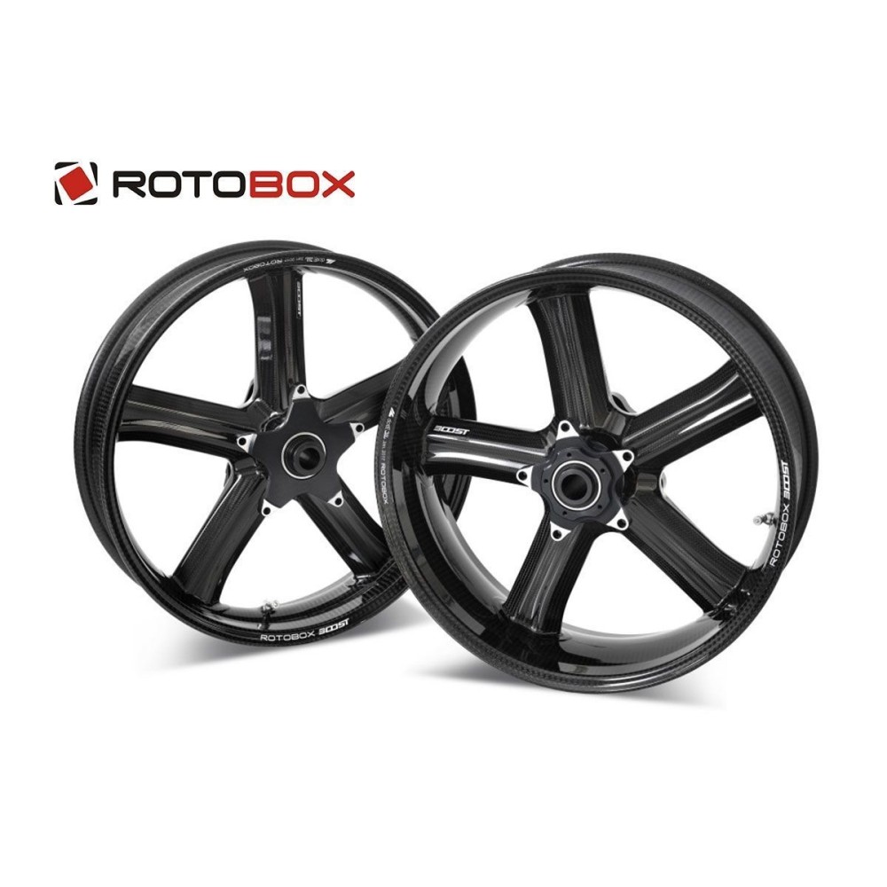 PAR DE LLANTAS DE CARBONO ROTOBOX BOOST DOBLE BRAZO DUCATI SCRAMBLER POST. 6"